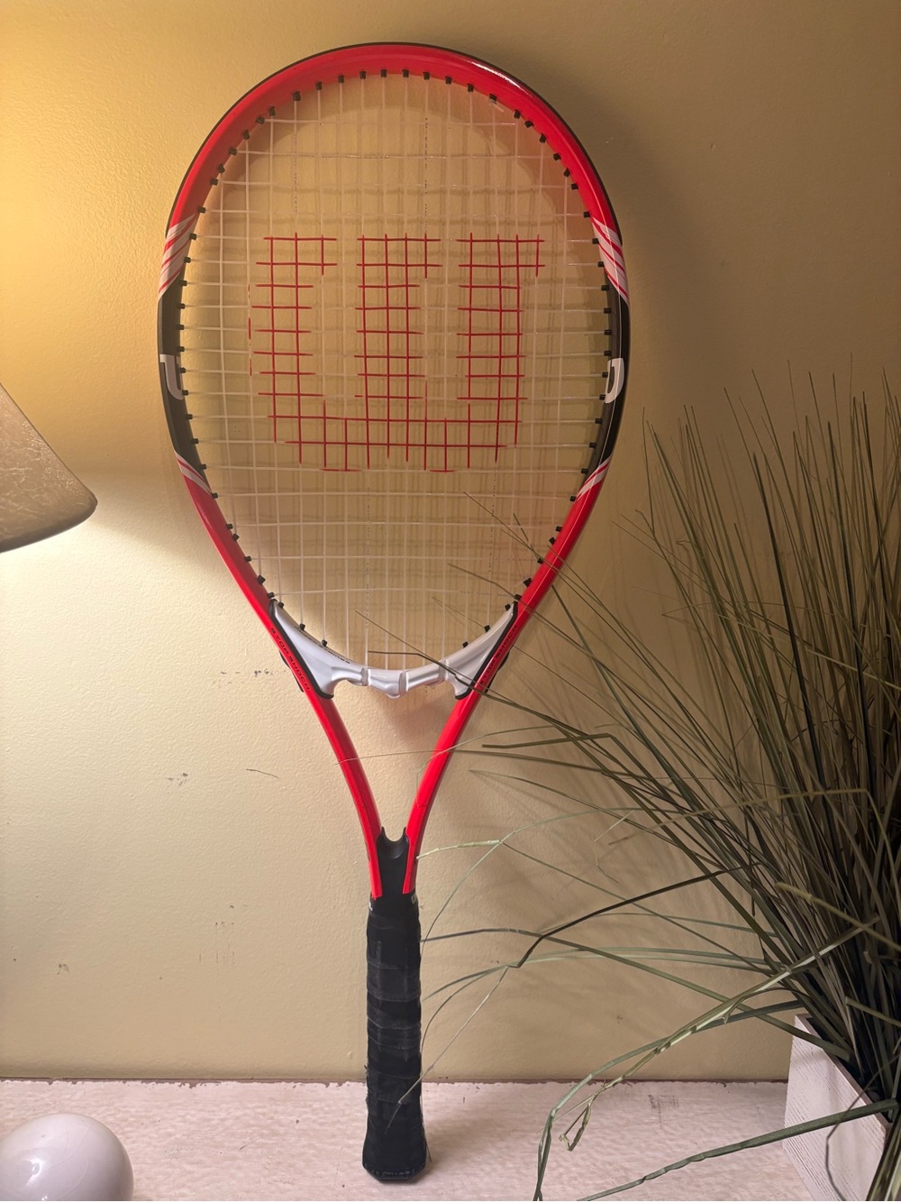 Used Wilson Federer Adult Tennis Racquet Orange 3 3/8"